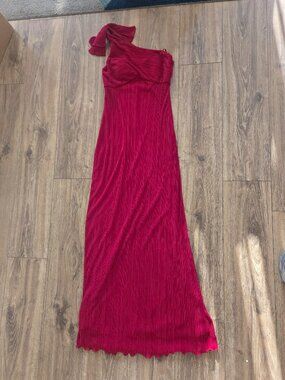 Jessica Howard Red One Shoulder Maxi Dress